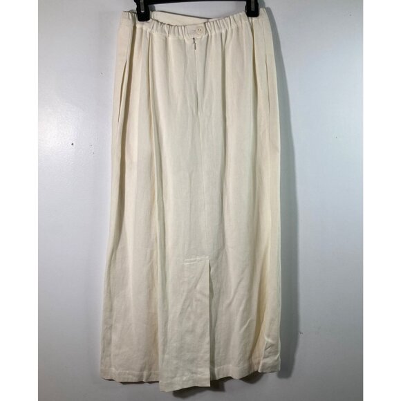 Womens Shirin Guild Linen Midi Maxi Skirt Cream S Linen Heavy Weight Stretch Wai - Picture 2 of 10